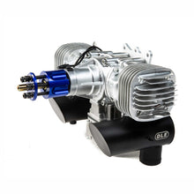 DLE-130cc Twin Gas Engine with Electric Ignition and Mufflers